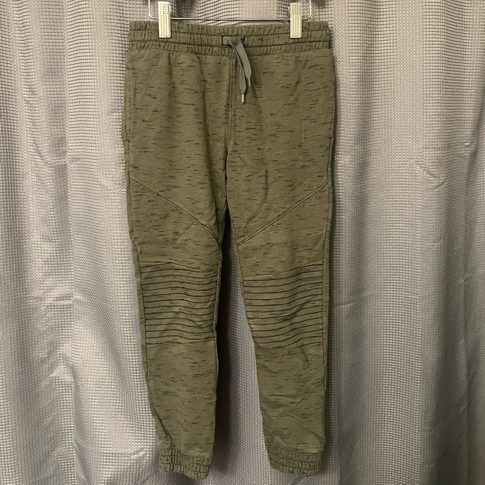 Art Class Green Jogger Sweatpants with Ribbed Knee Details
